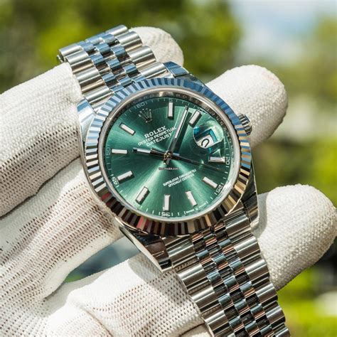 rolex datejust mint green fluted|rolex datejust two tone price.